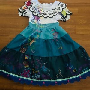 Polyester Disney Encanto Mirabel costume twirl dress for girl